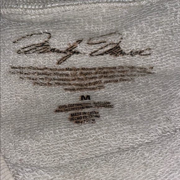 Marilyn Monroe Black and White Graphic Sweatshirt - Picture 2 of 2